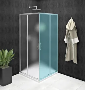 GELCO SIGMA SIMPLY sprchové dveře posuvné pro rohový vstup 1000 sklo Brick GS2410