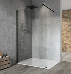 GELCO VARIO BLACK jednodílná sprchová zástěna k instalaci ke stěně, čiré sklo, 1400  GX1214GX1014