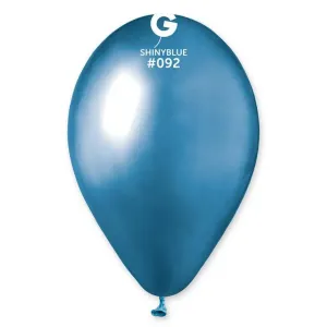 Balónky chromované 50 ks modré lesklé - průměr 33 cm
