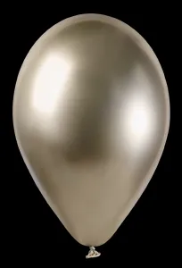 Balónky chromované 50 ks prosecco lesklé - 33 cm