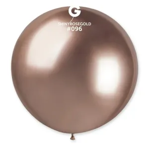 Gemar Kulatý chromový balónek SHINY růžovo-zlatý 80 cm