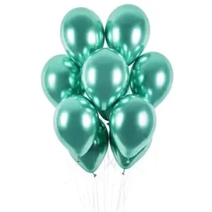 Balónky chromované 50 ks zelené lesklé - průměr 33 cm