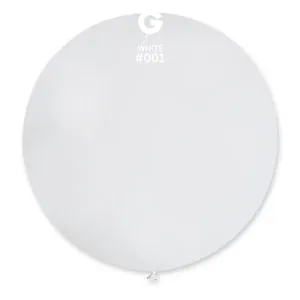 Gemar Kulatý pastelový balónek 80 cm bílý