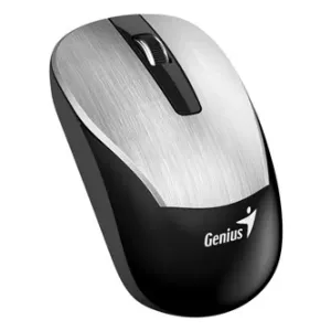 Genius Myš Eco-8015, 1600DPI, 2.4 [GHz], optická, 3tl., bezdrátová USB, střibrno-černá, Integrovaná