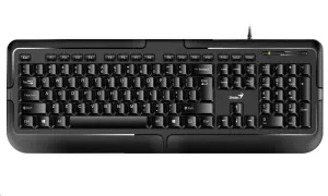 Genius KB-118, klávesnice CZ/SK, klasická, voděodolná typ drátová (PS/2), černá