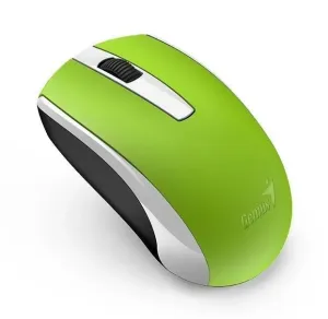 Genius Myš Eco-8100, 1600DPI, 2.4 [GHz], optická, 3tl., bezdrátová USB, zelená, Integrovaná #1653833