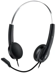 Genius HS-220U, sluchátka s mikrofonem, ovládání hlasitosti, černá, 2.0, uzavřená, USB