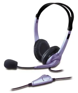 Genius HS-04S, sluchátka s mikrofonem, ovládání hlasitosti, černo-stříbrná, 2x 3.5 mm jack