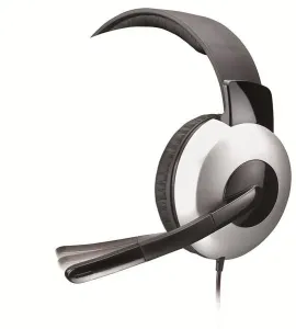 Genius HS-05A, sluchátka s mikrofonem, ovládání hlasitosti, černo-stříbrná, 2x 3.5 mm jack