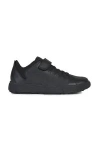 Dětské kožené boty Geox černá barva #5962630