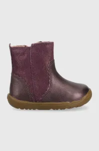 Dětské kožené boty Geox fialová barva #5549745