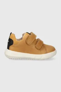 Dětské kožené sneakers boty Geox hnědá barva