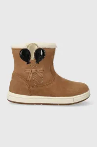 Dětské semišové zimní boty Geox hnědá barva #5682786