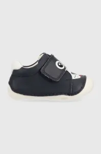 Dětské kožené sneakers boty Geox tmavomodrá barva #3835218