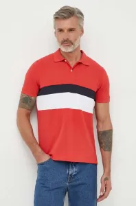 Bavlněné polo tričko Geox červená barva