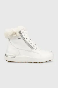 Kožené kotníkové boty Geox Dalyla B Abx dámské, bílá barva, na plochém podpatku, zateplené #5220406