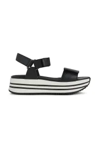 Sandály Geox Sandal Kency dámské, černá barva, na platformě #2879524