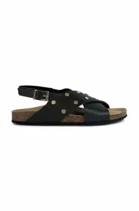 Kožené sandály Geox D BRIONIA I dámské, černá barva, D35LSI 00043 C9999