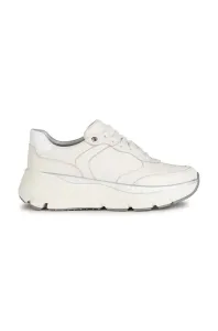 Kožené sneakers boty Geox D DIAMANTA A bílá barva, D35UFA0LM02C1002