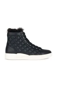 Kožené sneakers boty Geox D LAURESSA A černá barva, D3624A 00085 C9999