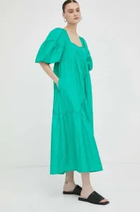 Šaty Gestuz zelená barva, midi, oversize