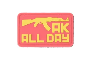 GFC Tactical nášivka AK All Day, červená, 7 x 4,5cm