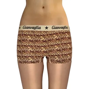 Gianvaglia Dámské boxerky Leopard Barva/Velikost: vanilková / L/XL
