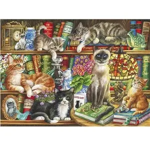 Gibsons Puzzle Kočičky v knihách 1000 dílků