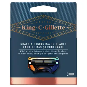 Gillette Náhradní hlavice King (Shave & Edging Razor Blades) 3 ks
