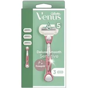 Gillette Venus Deluxe Smooth Sensitive Rosegold + hlavice 3 ks