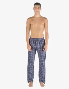 Gina Kalhoty dlouhé pyžamové pánské 79163P Barva/Velikost: lékořice, šedobílá / XL
