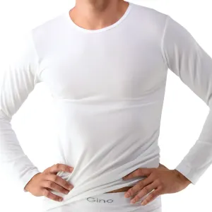 Gina Bambusové tričko pánské, dlouhý rukáv 58007P Barva/Velikost: bílá / M/L