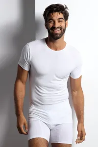 Gina Pánské triko krátký rukáv - bezešvé 58003P Barva/Velikost: bílá / L/XL