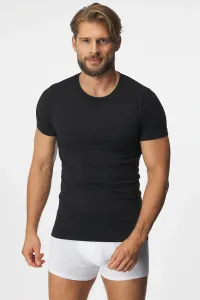 Gina Bambusové tričko pánské, krátký rukáv 58006P Barva/Velikost: černá / M/L