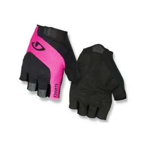 GIRO Cyklistické rukavice krátkoprsté - TESSA - černá/růžová S
