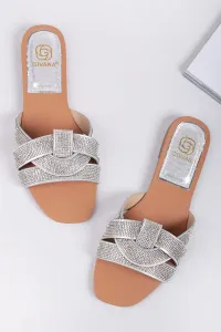Stříbrné pantofle Serena #5945476