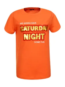 Chlapecké triko s flitry - Glo-Story BPO 7075, oranžová Barva: Oranžová, Velikost: 110