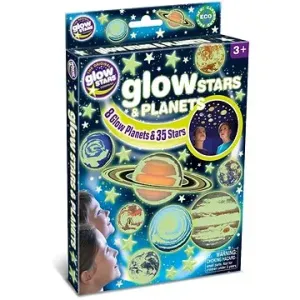 GlowStars Světélkující dekorace na zeď - Planety a hvězdy