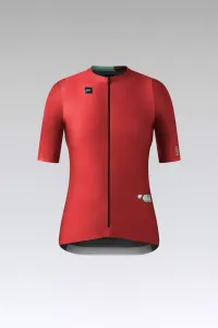 GOBIK Cyklistický dres s krátkým rukávem - ATTITUDE 2.0 - červená/bordó/oranžová XL