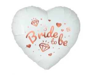 Godan Fóliový balón srdce - Bride to be růžovozlatý 46 cm