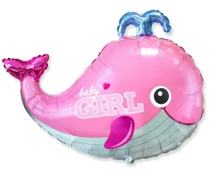 Godan Fóliový balón Velryba - Baby Girl 60 cm