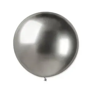 Balónky chromované 5 ks stříbrné lesklé - Silvestr - 80 cm