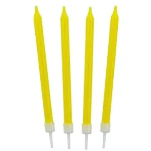Narozeninové svíčky 8,6 cm 10 ks žluté