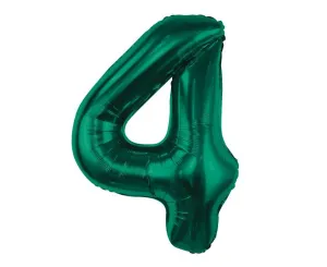 Godan Fóliový balónek - číslo 4, tmavě zelený 85 cm