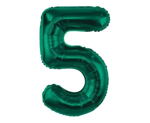 Godan Fóliový balónek - číslo 5, tmavě zelený 85 cm