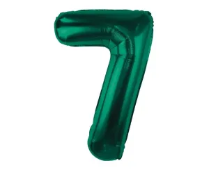 CH-B8B7 GRABO Fóliový balón - smaragdově zelený - číslo, 86 cm 7