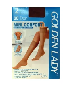 Golden Lady Mini Confort 20 den A`2 2-pack podkolenky, 1/2-s/m, nero/černá #2289832