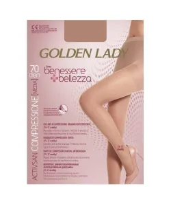 Golden Lady Benessere & Bellezza 70 den Punčochové kalhoty, 3-M, nero/černá