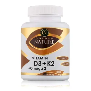 Golden Nature Vitamin D3 2000 I.U. + K2 + MK-7 + Omega 3 100 tablet #1156354