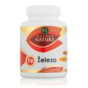Golden Nature Železo+Vitamin C+Kys. listová 100 tablet #1156358